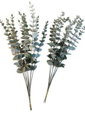 Baby Blue Eucalyptus Stems Bulk 20 Pcs Spiral Eucalyptus Faux Greenery Wedding D